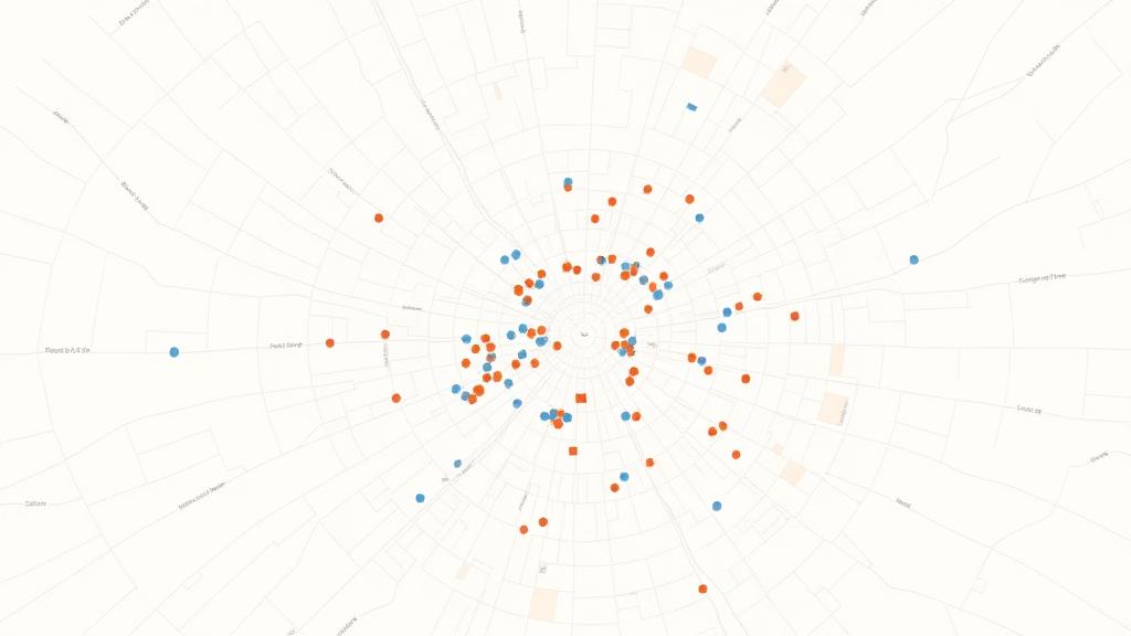 Mapa urbano con puntos de calor y refugios climáticos